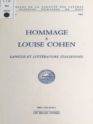 cover image of Hommage à Louise Cohen